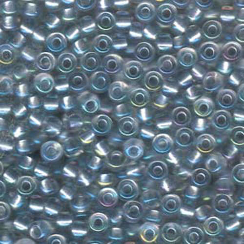 Miyuki 6/0 Rocaille Bead - 6-93644 - Pearlized Crystal AB Lined Light Sapphire - 250gm Bag