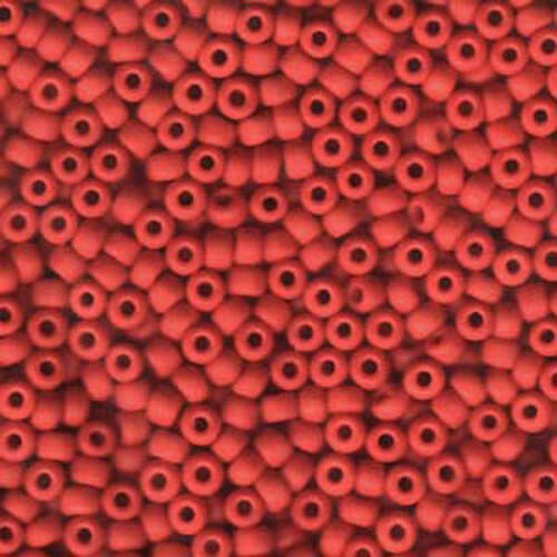 Miyuki 6/0 Rocaille Bead - 6-9408F - Matte Opaque Red - 250gm Bag