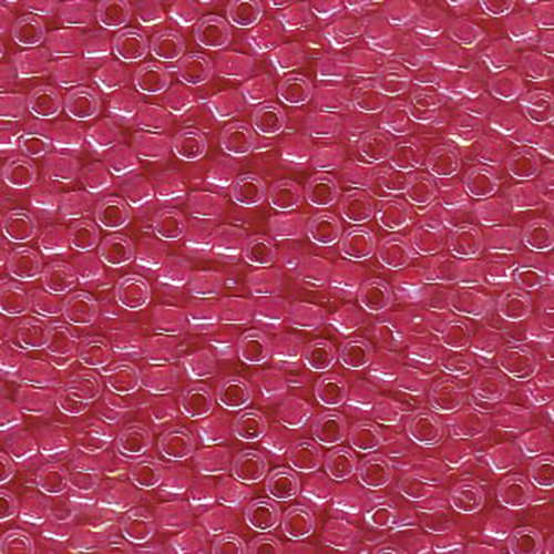Miyuki 11/0 Delica Bead - DB1742 - Transparent Rose Lined Opal AB - 100gm Bag