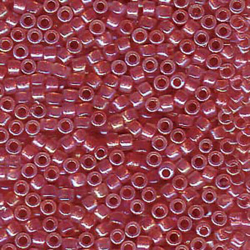Miyuki 11/0 Delica Bead - DB1746 - Transparent Claret Lined Opal AB - 100gm Bag