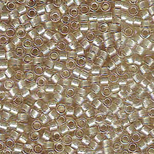 Miyuki 11/0 Delica Bead - DB1766 - Sparkling Celery Lined Light Tea Rose AB - 100gm Bag