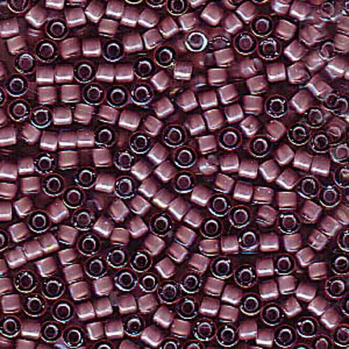 Miyuki 11/0 Delica Bead - DB1792 - Transparent Lined White / Dark Smoky Amethyst AB - 100gm Bag