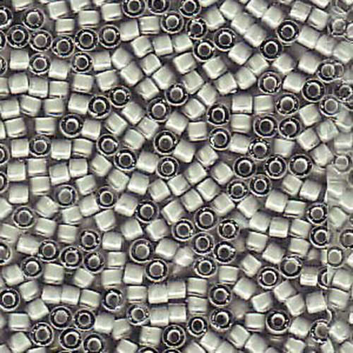 Miyuki 11/0 Delica Bead - DB1793 - White Lined Gray AB - 100gm Bag