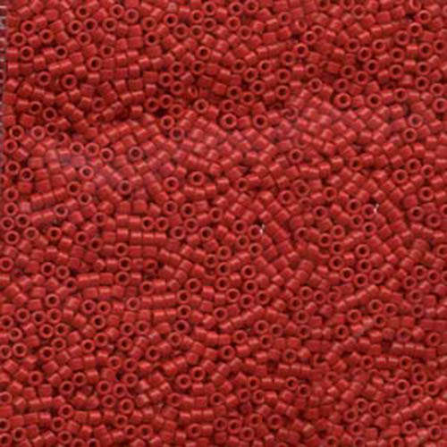 Miyuki 11/0 Delica Bead - DB791 - Matte Opaque Dyed Red - 100gm Bag