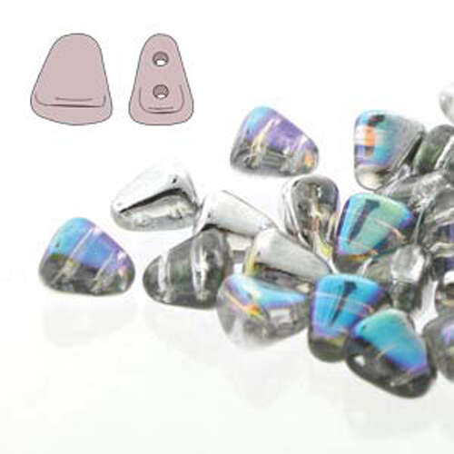 Nib Bit 6mm x 5mm - NB6500030-98530 - Crystal Silver Rainbow - 100gm Bag