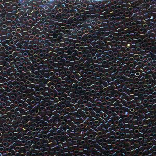 Miyuki 11/0 Delica Bead - DB297 - Lined Garnet / Dark Grey AB - 100gm Bag