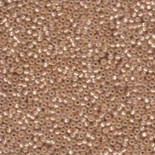 Miyuki 11/0 Rocaille Bead - 11-9642 - Dyed Silver Lined Flesh AB - 250gm Bag