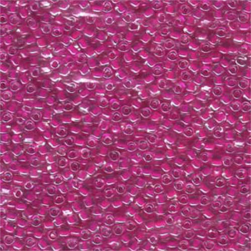 Miyuki 10/0 Triangle Bead - TR10-1110 - Fuchsia Lined Crystal - 250gm Bag