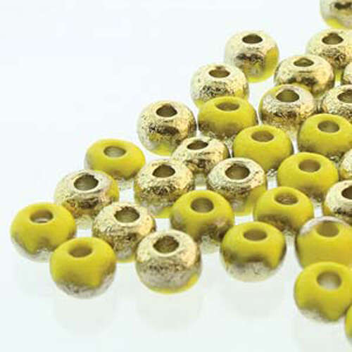 Preciosa 8/0 Rocaille Seed Beads - SB8-83110-26481 - Yellow Etch Amber - 100gm Bag