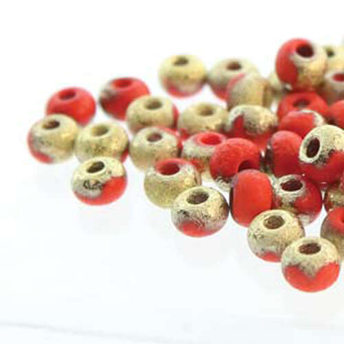 Preciosa 6/0 Rocaille Seed Beads - SB6-93140-26481 - Orange Etch Amber - 250gm Bag