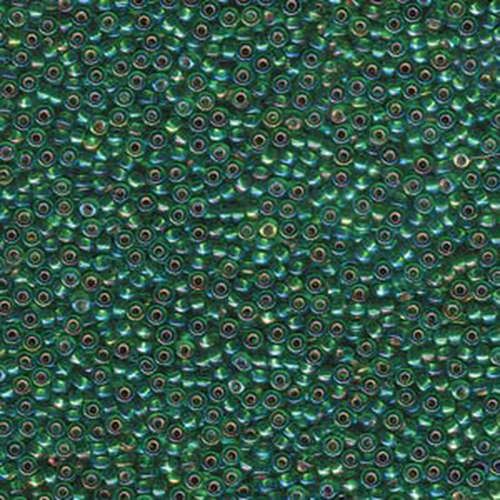 Miyuki 11/0 Rocaille Bead - 11-91016 - Silver Lined Green AB - 250gm Bag