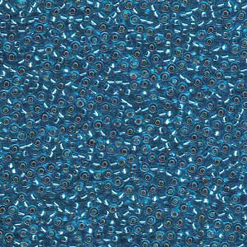 Miyuki 11/0 Rocaille Bead - 11-92429 - Silver Lined Dark Aqua - 250gm Bag