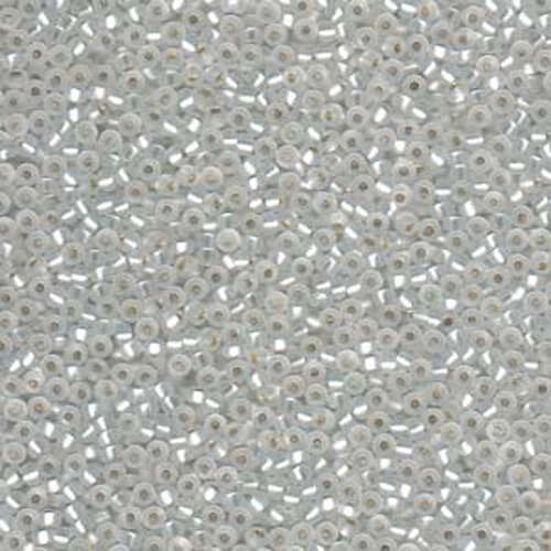 Miyuki 11/0 Rocaille Bead - 11-91F - Matte Silver Lined Crystal - 250gm Bag
