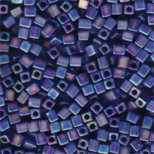 Miyuki 4mm (SB4) Square Bead - SB4-149FR - Matte Transparent Capri Blue AB - 250gm Bag