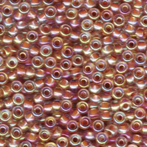 Miyuki 6/0 Rocaille Bead - 6-9275 - Dark Peach Lined Crystal AB - 250gm Bag