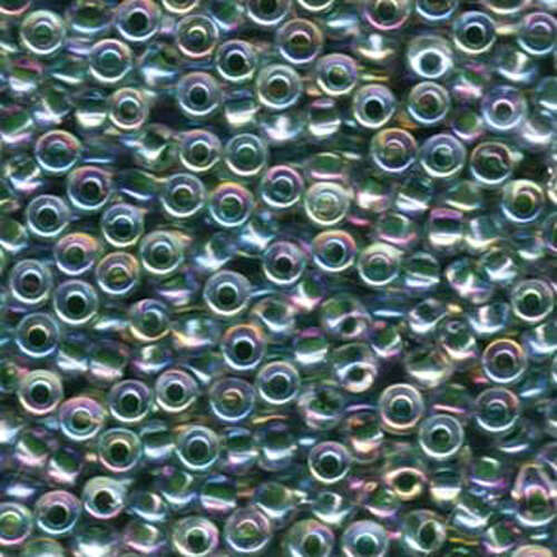 Miyuki 6/0 Rocaille Bead - 6-9277 - Lime Lined Crystal AB - 250gm Bag