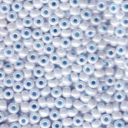 Miyuki 6/0 Rocaille Bead - 6-9430 - Aqua Lined White Pearl - 250gm Bag