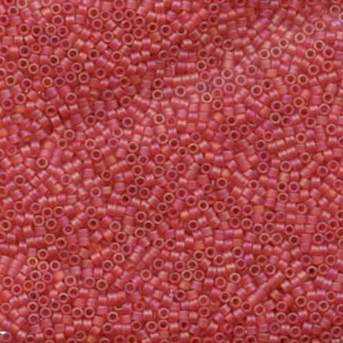 Miyuki 15/0 Delica Bead - DBS0856 - Matte Transparent Light Red AB - 50gm Bag
