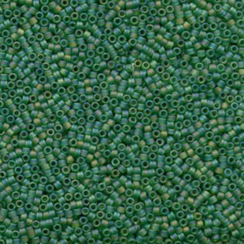 Miyuki 15/0 Delica Bead - DBS0858 - Matte Transparent Light Green AB - 50gm Bag