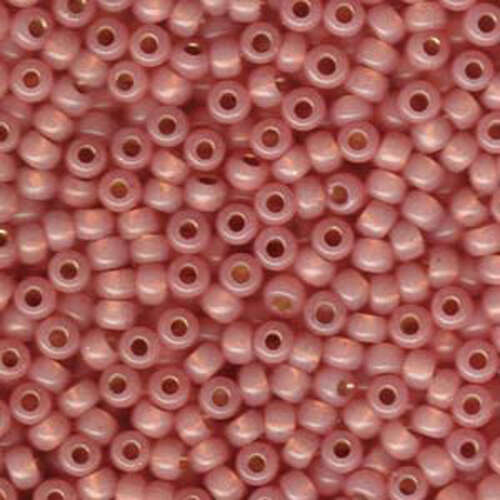 Miyuki 6/0 Rocaille Bead - 6-9642 - Dyed Salmon Silver Lined Alabaster - 250gm Bag