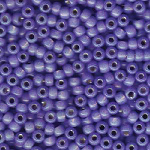 Miyuki 6/0 Rocaille Bead - 6-9649 - Dyed Violet Silver Lined Alabaster - 250gm Bag