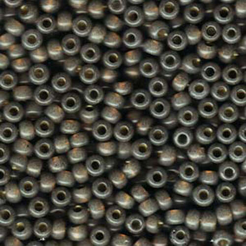 Miyuki 6/0 Rocaille Bead - 6-9650 - Dyed Rustic Grey Silver Lined Alabaster - 250gm Bag