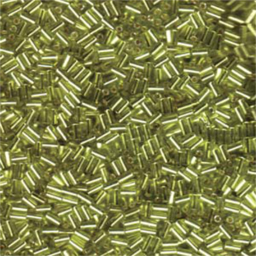 Miyuki 3mm Bugle Bead - BGL1-9045 - Silver Lined Chartreuse - 250gm Bag