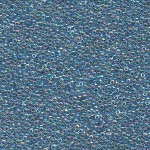 Miyuki 15/0 Rocaille Bead - 15-9279 - Light Blue Lined Crystal AB - 250gm Bag