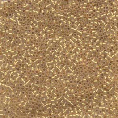 Miyuki 15/0 Delica Bead - DBS0230 - Lined 24KT Gold / Cream - 50gm Bag