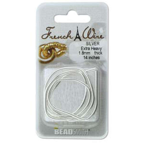 French Wire Extra Heavy (1.8mm) - FWSEH - Silver - 16 Inches