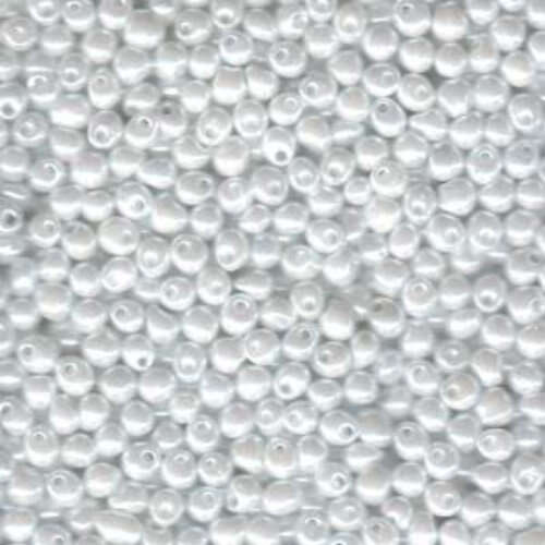 Miyuki 3.4mm Drop Bead - DP-9528 - White Ceylon - 250gm Bag