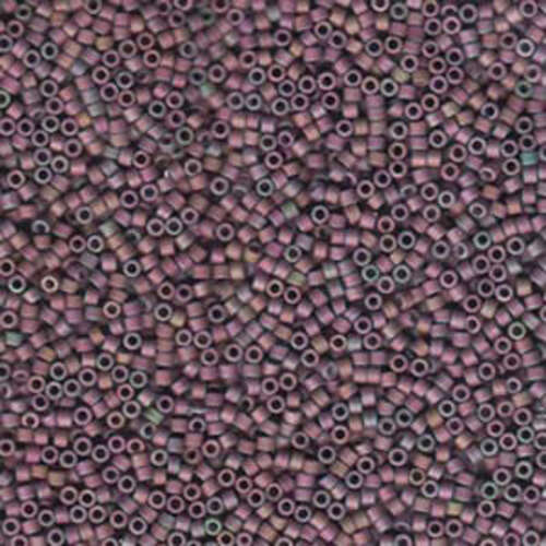 Miyuki 11/0 Delica Bead - DB1067 - Matte Metallic Thistle AB - 100gm Bag