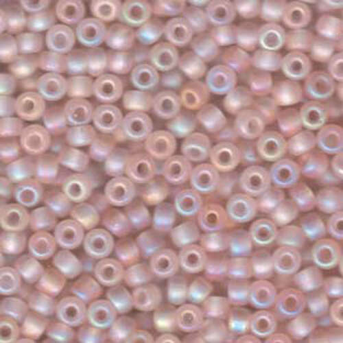 Miyuki 6/0 Rocaille Bead - 6-9155FR - Matte Transparent Light Tea Rose AB - 250gm Bag