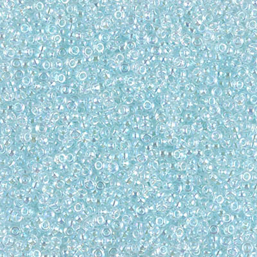Miyuki 15/0 Rocaille Bead - 15-92212 - Light Aqua Lined Crystal AB - 250gm Bag