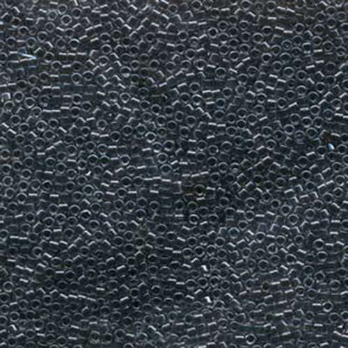 Miyuki 11/0 Delica Bead - DB925 - Sparkling Dark Grey Lined Crystal - 100gm Bag