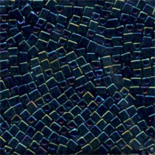 Miyuki 3mm (SB3) Square Bead - SB3-452 - Metallic Dark Blue Iris - 250gm Bag