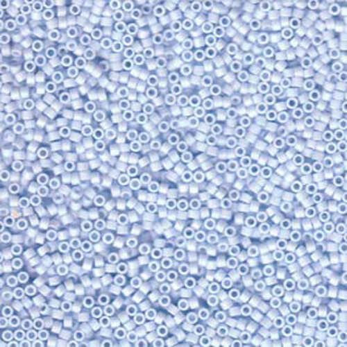 Miyuki 11/0 Delica Bead - DB1527 - Matte Opaque Light Sky Blue AB - 100gm Bag