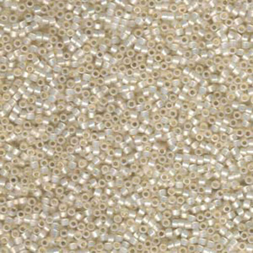 Miyuki 11/0 Delica Bead - DB1451 - Silver Lined Pale Cream - 100gm Bag