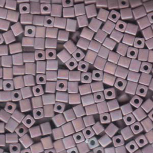 Miyuki 4mm (SB4) Square Bead - SB4-410FR - Matte Opaque Mauve AB - 250gm Bag