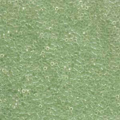 Miyuki 11/0 Delica Bead - DB1404 - Transparent Pale Green Mist - 100gm Bag
