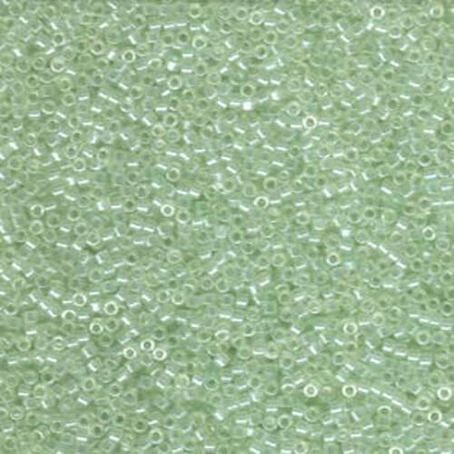 Miyuki 11/0 Delica Bead - DB1474 - Translucent Pale Green Mist Luster - 100gm Bag
