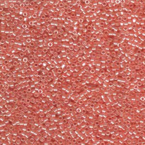 Miyuki 11/0 Delica Bead - DB1481 - Translucent Pale Salmon Luster - 100gm Bag