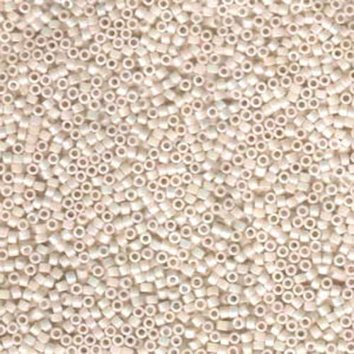 Miyuki 11/0 Delica Bead - DB1500 - Opaque Bisque White AB - 100gm Bag