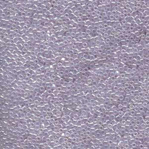 Miyuki 11/0 Delica Bead - DB241 - Lined Crystal / Pale Lavender - 100gm Bag