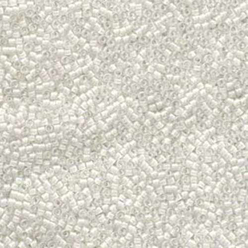 Miyuki 11/0 Delica Bead - DB066 - Lined White AB - 100gm Bag