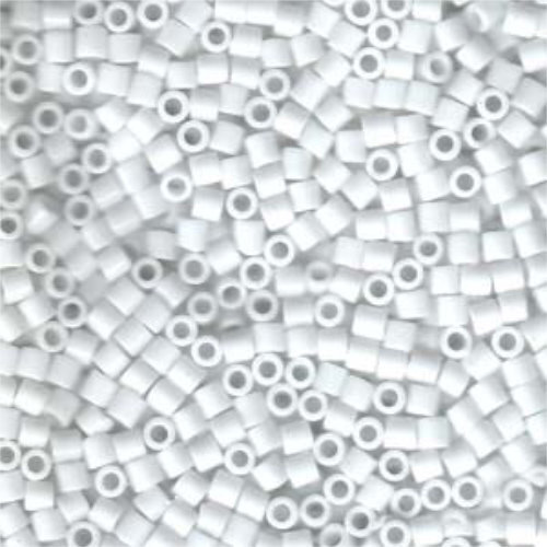 Miyuki 8/0 Delica Bead - DBL-0200 - Opaque Chalk White - 100gm Bag