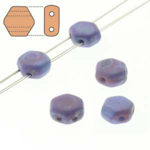 Honeycomb 6mm - HC0699995-85001 - Matte Hodge Podge Blue Nebula - 30 Bead Strand
