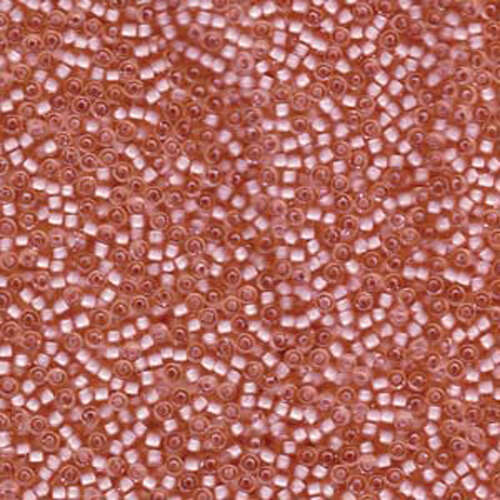Miyuki 11/0 Rocaille Bead - 11-91935 - Semi Matte Salmon Lined Light Amber - 250gm Bag