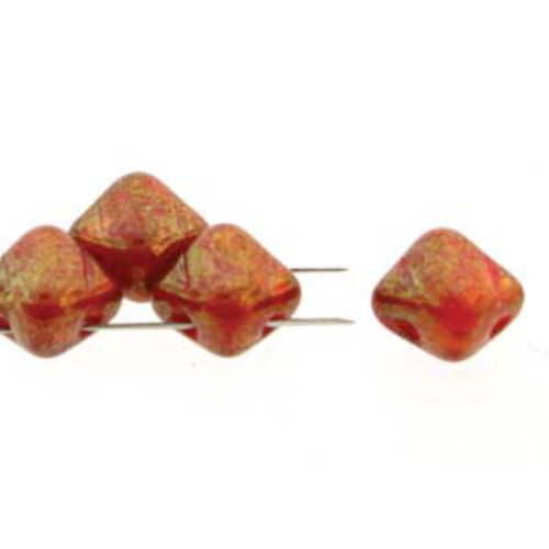 Silky 6mm - 2 Tone Red Luminous - SQ206-S0170-15495 - 40 Bead Strand