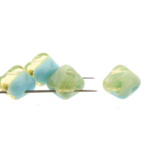 Silky 6mm - Turquoise Topaz Blend - SQ206-S0150 - 40 Bead Strand
